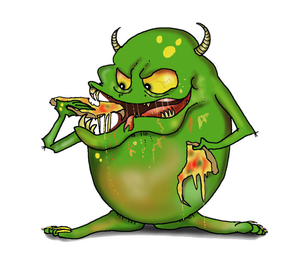 Flitzi - the green monster.
Flitzi hates taking showers,
He hates being clean or smelling like flowers.
He is quite disgusting, filthy, and smelly,
His house is a mess, neglected and dirty.